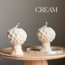 Flower Bouquet Candle - Sculptural Soy Wax Pillar - thumbnail 3