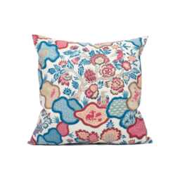 Scalamandre - Ziba Peacock Rose Charming Bright Indonesian Batik Chintz Cushion Cover Handmade Throw Pillow Designer Home D??cor - thumbnail 2