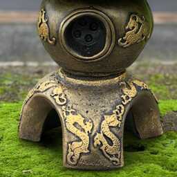 Unique Golden Pagoda Statue Oriental Stone Lantern Ornament Zen Garden Sculpture Feng Shui Accent Chinese Figure Outdoor Gift - thumbnail 2