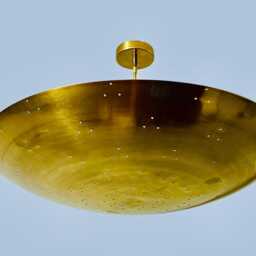 6 Light Elegant Ceiling Flushmount - Pendant Mid Century Modern Raw Brass Sputnik Chandelier Light Fixture - thumbnail 2