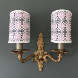 Venice - Handmade, Candle Clip Half Shield Lampshade For Wall Lights - thumbnail 1