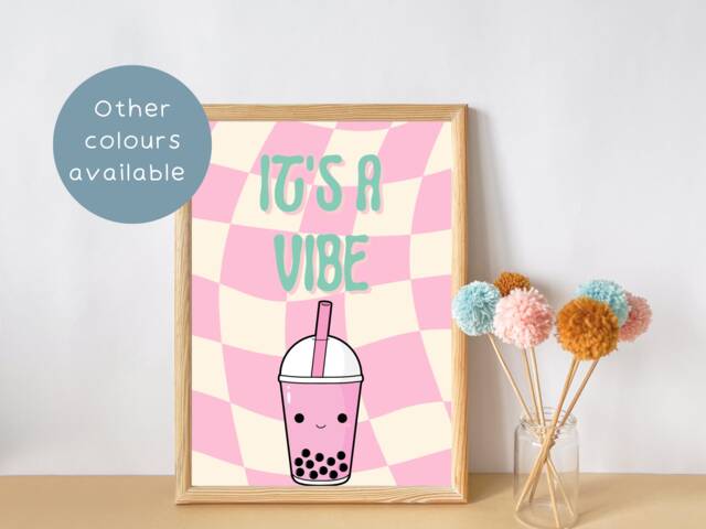 It's A Vibe Wall Art, Perfect For Teen & Tween Rooms - Print Only - image 1