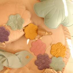 "Velvet Bloom Pillow ""Mint" - thumbnail 2