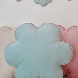 "Velvet Bloom Pillow ""Mint" - thumbnail 3
