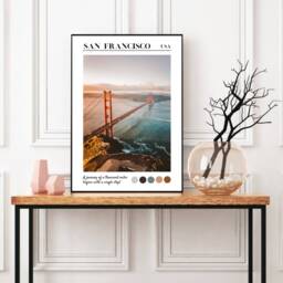 San Francisco Poster, City Art, Wall Print, Travel Home Decor, Quotes - thumbnail 3