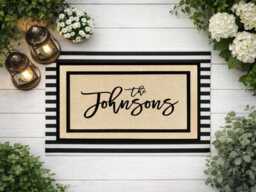 Customizable Personalized Family Doormat - Unique Housewarming Gift