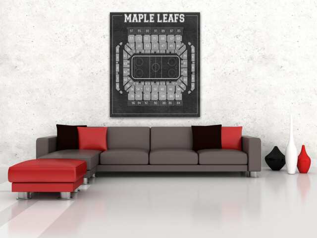 Vintage Maple Leafs Gardens Seating Chart Print Hockey Art - image 1