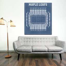 Vintage Maple Leafs Gardens Seating Chart Print Hockey Art - thumbnail 2