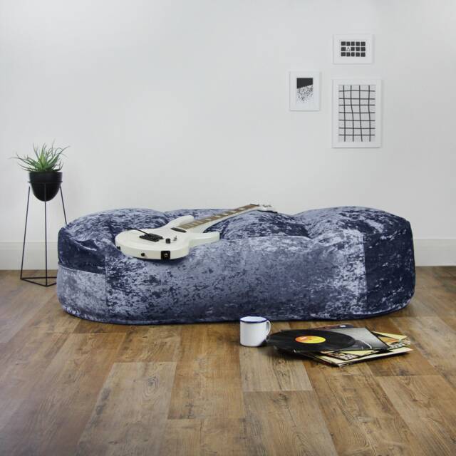 Designer Crushed Velvet Lounger Bean Bag - image 1