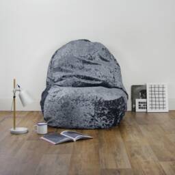 Designer Crushed Velvet Lounger Bean Bag - thumbnail 2