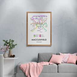 Macclesfield Tube Map Print, Underground Street Wall Art Gifts - thumbnail 3