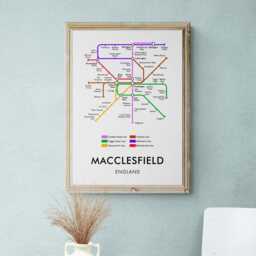 Macclesfield Tube Map Print, Underground Street Wall Art Gifts - thumbnail 2