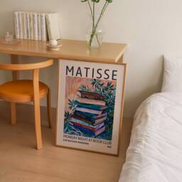 Henri Matisse Book Club Exhibition Print - Monday Night At Club, Reading Corner Poster, Literature, Gallery Art, Modern Luxury - thumbnail 3