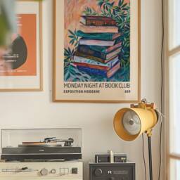 Henri Matisse Book Club Exhibition Print - Monday Night At Club, Reading Corner Poster, Literature, Gallery Art, Modern Luxury - thumbnail 2