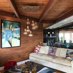 Custom 7 Pendant Wood Chandelier Edison Bulb Industrial Light Square Chandelier Wood - Hangout Lighting - thumbnail 2