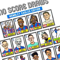 Crystal Palace Fa Cup Winners - No Score Draws Wembley Eagles Edition A3 Print Of 27 Wonky Panini-Doodles Of Oliver Glasner's Heroic Squad - thumbnail 2