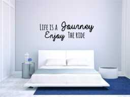 Life Is A Journey Wall Decal Enjoy The Ride Motivational Quote Decor Sticker Art Motivation Vinyl Good Home Decoration Gift Idea - thumbnail 1