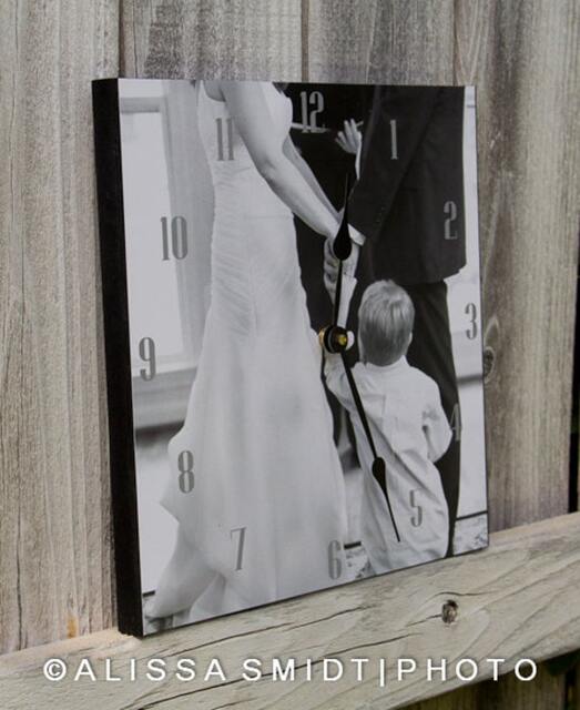 Clock Created With Your Photograph - Desk Wall Christmas Gift, Wood Clock, Photo Custom Gift For Her Him - image 1