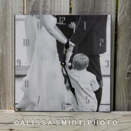 Clock Created With Your Photograph - Desk Wall Christmas Gift, Wood Clock, Photo Custom Gift For Her Him - thumbnail 2