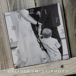 Clock Created With Your Photograph - Desk Wall Christmas Gift, Wood Clock, Photo Custom Gift For Her Him - thumbnail 3