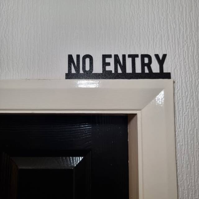 No Entry Door Topper, Shelf Decor, Wall Quirky Home Interior Gift, Door Decoration - image 1