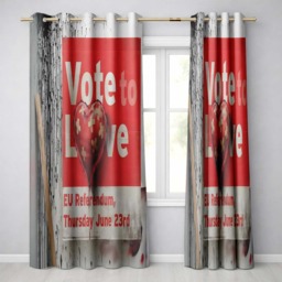 Bandaged Red Heart Political Poster Pop Art Unique Vibrant Artwork For Home Decor Readymade Eyelet Ring Top Thermal 100% Blackout Curtains