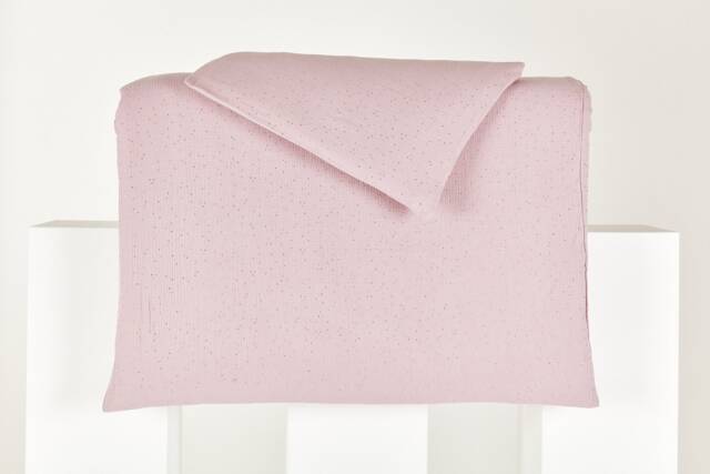 Kraftkids Muslin Bedding Set With Gold Dots On Pink. Duvet 135 X 100 cm, Pillow 40 60 Duvet Cover 140 200 Pillowcase 80 cm - image 1