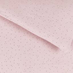 Kraftkids Muslin Bedding Set With Gold Dots On Pink. Duvet 135 X 100 cm, Pillow 40 60 Duvet Cover 140 200 Pillowcase 80 cm - thumbnail 2