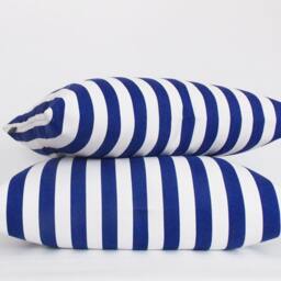 Navy White Striped Pillow Cover Indoor Outdoor Decor - thumbnail 3