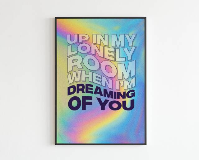 The Coral - Dreaming Of You Lyrics Print Lyrics Music A3 A4 A5 Wall Art Poster Print Gift