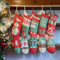 Personalized Traditional Christmas Stocking - Hand Knit 2 - thumbnail 2