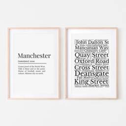 Manchester Definition & Street Print Set, Prints, Prints For Mancunians - thumbnail 2