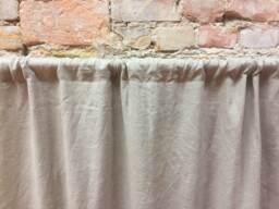 Beige Linen Curtain Panel Stone Wash Finish, Custom Sizes