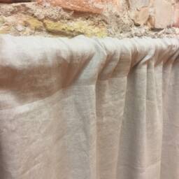 Beige Linen Curtain Panel Stone Wash Finish, Custom Sizes - thumbnail 2
