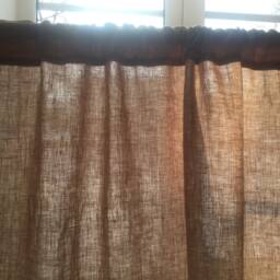 Beige Linen Curtain Panel Stone Wash Finish, Custom Sizes - thumbnail 3