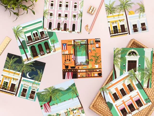 Puerto Rico Wall Art, Invitations, Postcards, Boricua, Latin Art Print, Illustration Print - image 1