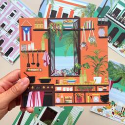 Puerto Rico Wall Art, Invitations, Postcards, Boricua, Latin Art Print, Illustration Print - thumbnail 2