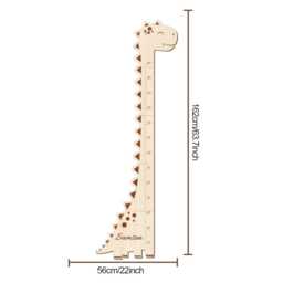 Personalized Animal Height Chart - Giraffe Educational Growth Ruler Nursery Wall Hanging Kids Room Decor Mothers Day Gift For New Mom - thumbnail 2