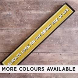 Framed Metal Quote Print Always Look On The Bright Side - thumbnail 2