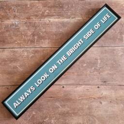 Framed Metal Quote Print Always Look On The Bright Side - thumbnail 3