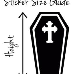 20 X Vinyl Coffin Shaped Stickers, Decal, Mural, Transfer. Halloween, Cardmaking, Scrapbooking, Crafting, Wall, Window, Mirror, Car Decor - thumbnail 3