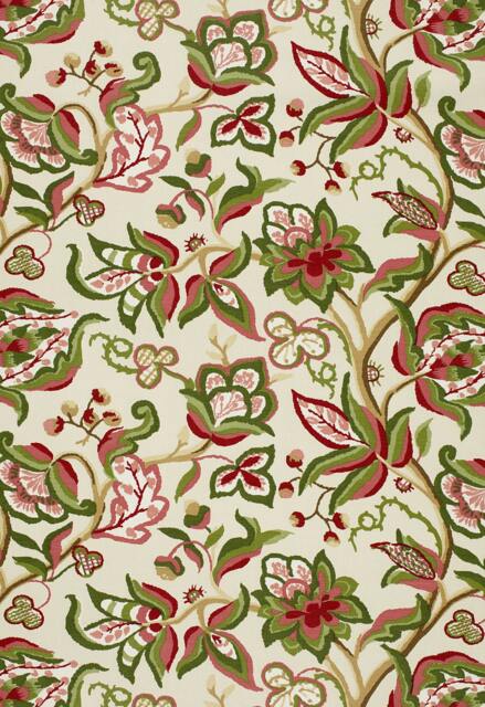 Alexandra Vine in Pink & Green Or Terracotta - Pillow Cover - image 1