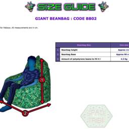 "Giant Beanbag Cover ""Rainbow Fractal" - thumbnail 4