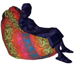 "Giant Beanbag Cover ""Rainbow Fractal"