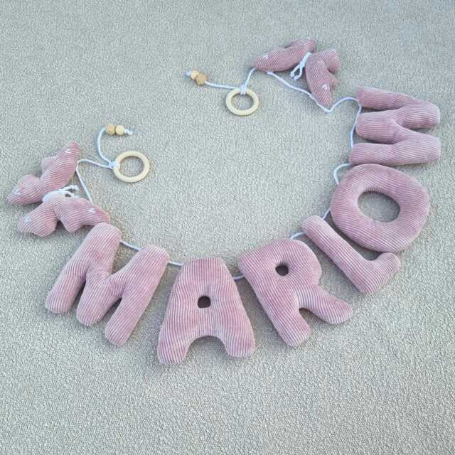 Corduroy Name Banner Handmade Baby Room Garland - image 1