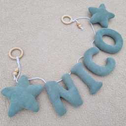 Corduroy Name Banner Handmade Baby Room Garland - thumbnail 3