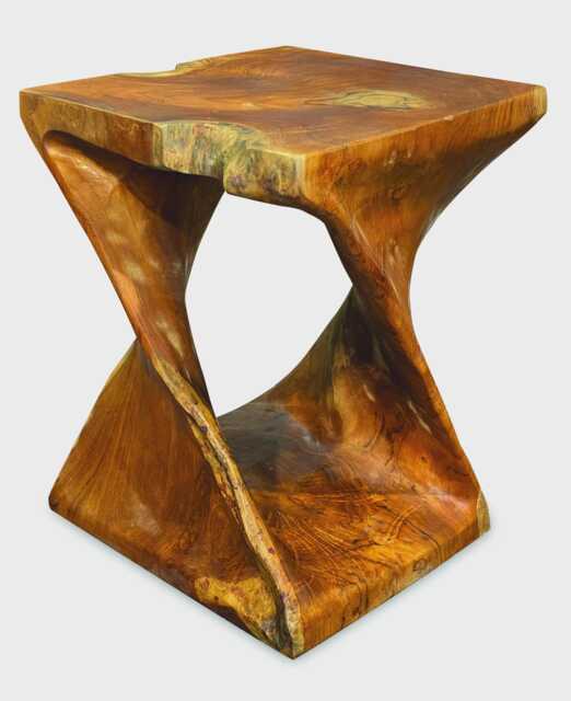 Teak Root Driftwood Twist Lamp Table/stool - Handmade, Rustic Natural Wood - image 1