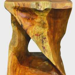 Teak Root Driftwood Twist Lamp Table/stool - Handmade, Rustic Natural Wood - thumbnail 2
