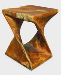 Teak Root Driftwood Twist Lamp Table/stool - Handmade, Rustic Natural Wood - thumbnail 1