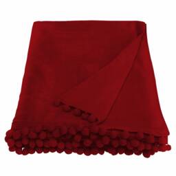 Glamorous Velvet Throw, Bedspread, Sofa Throws, Pom Throw Blanket, Cotton Blanket With Pom Pots - thumbnail 3